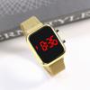 LED Lighting Screen Digital Watch Alloy LED Display Watch Electronic Wristwatch  Women Men