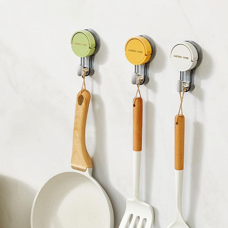 Suction Hooks Strong Vacuum Power Traceless No-Drilling Adhesive Hooks for Home Bathroom Kitchen Door Back and Toilet Area