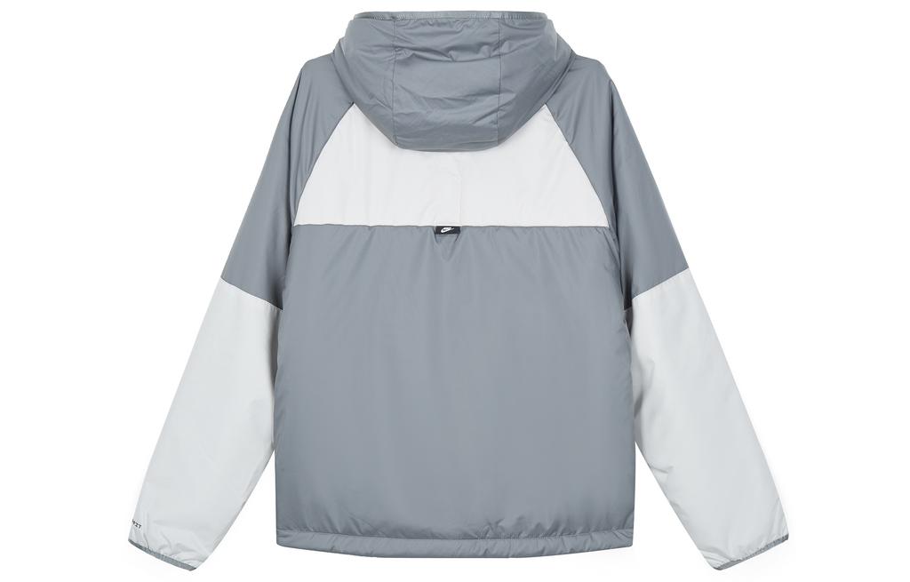 Nike Мужская пуховая куртка Серая с капюшоном Умеренная Стеганая пуховая куртка DD6858-084