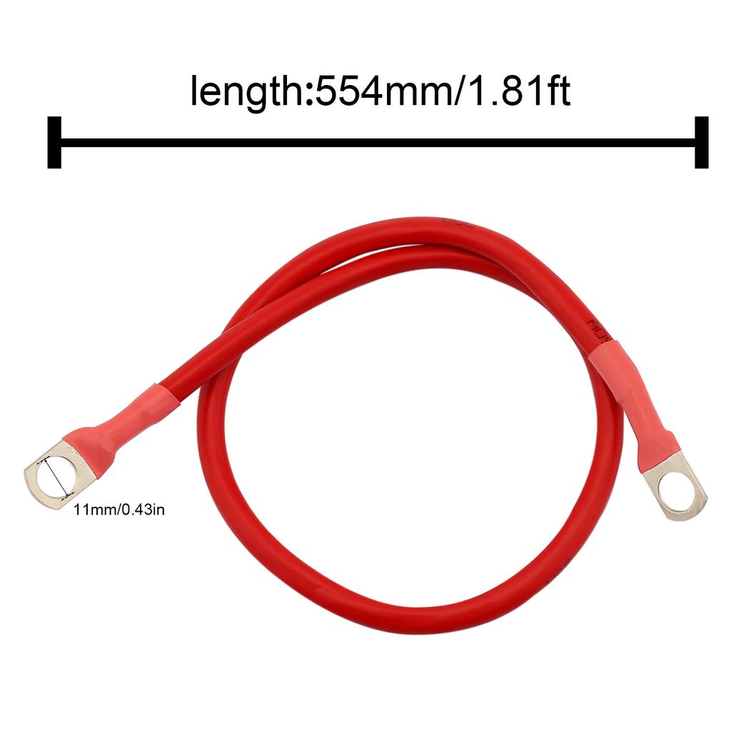 1,64 фута Красные 2 AWG Аккумуляторные кабели Положительные Отрицательные Разъемы для Мотоцикла Автомобиля Лодки с Клеммами Модернизация Жгута Проводки