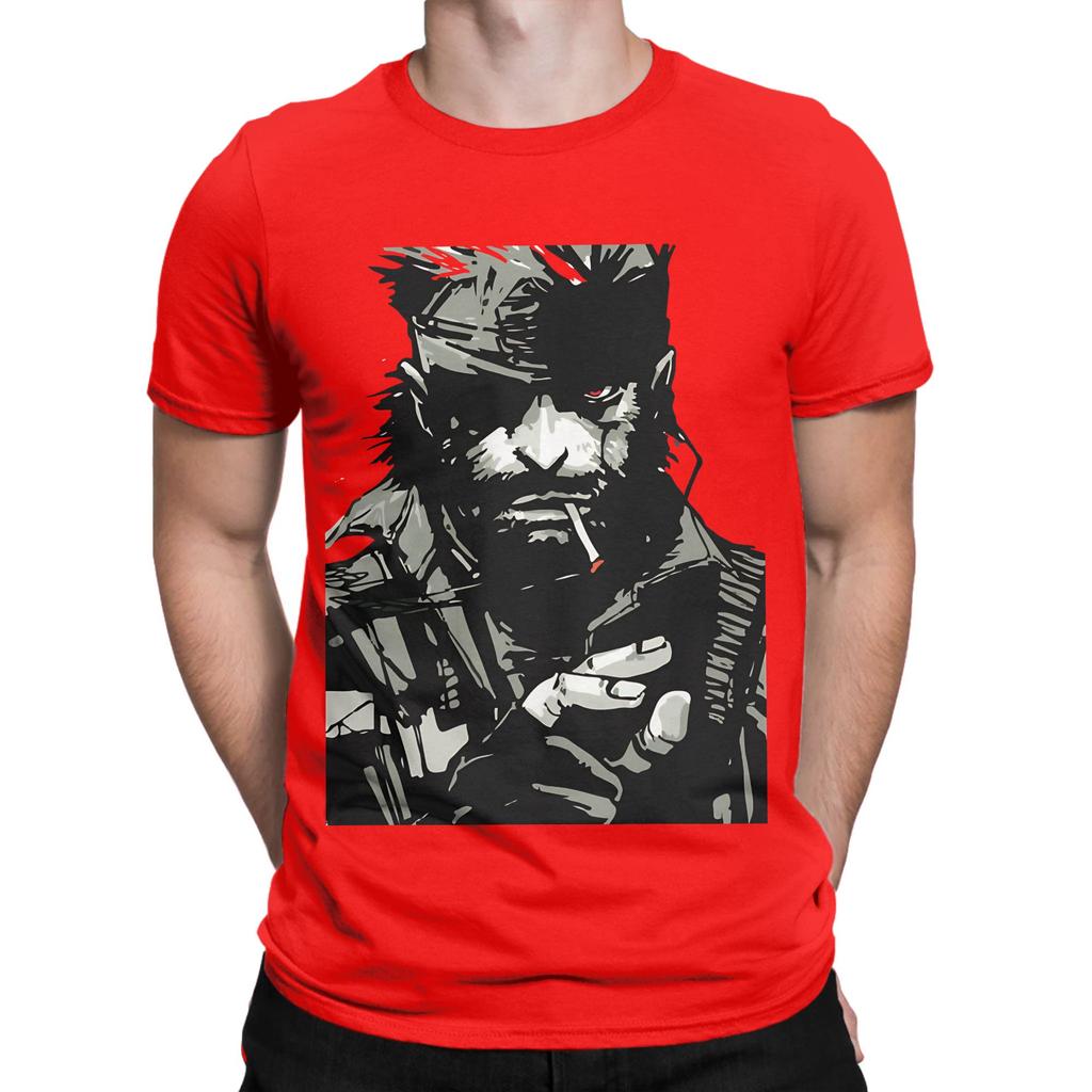 Solid Snake Mgs Графическая 100% Хлопковая Футболка Metal Gear Solid Футболки Топы Для Унисекс