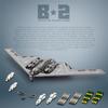 Военный Технический B2 Призрак Стелс Бомбардировщик Истребитель Строительные Блоки Мировая Война Вв2 Специальная Модель Ракеты Кирпичики Детские Игрушки Мальчики