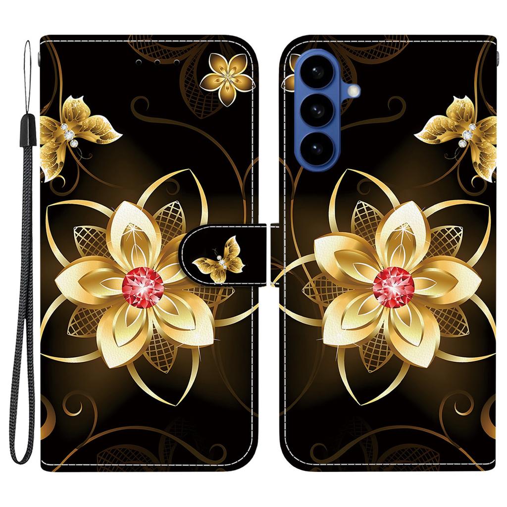 For Samsung Galaxy S26+ Case Pattern Printing Leather Flip Wallet Phone Cover with Lanyard