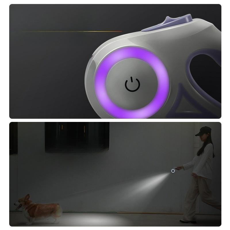 Luminous Automatic Retractable Dog Leash Anti‑Break Safety Walking Pet Leash Chain for Small Medium Dogs Daily Outdoor Supplies