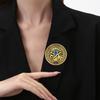 Синие Глаза Круглая Брошь Унисекс Персонализированный Металлический Значок Ретро Универсальный Одежда Рюкзак Шарф Аксессуар Брошь Хэллоуин