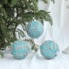 8CM Xmas Tree Hanging Pendants Foam Party Decor Striped Balls  New Year Decor