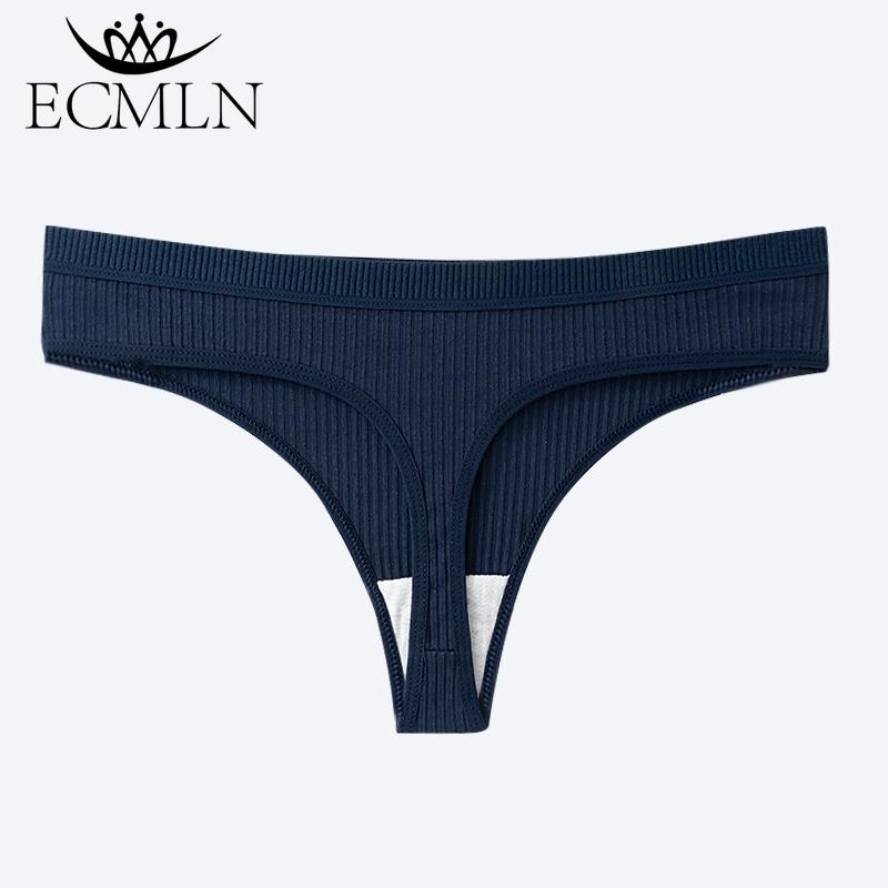 Женские хлопковые трусики с низкой талией в вертикальную полоску, простые удобные стринги, пригодное для носки нижнее белье на четыре сезона