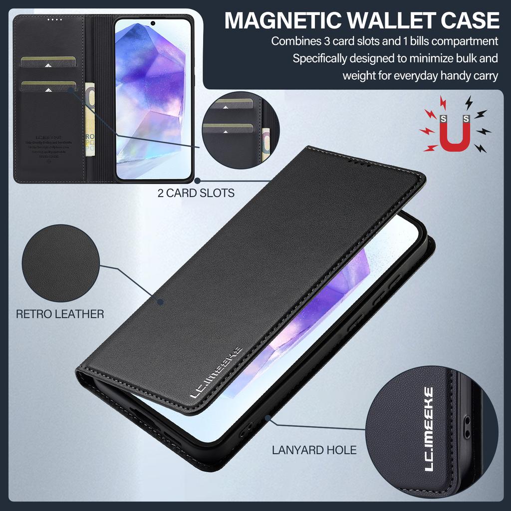 Магнитный чехол-кошелек для Samsung S24 FE S23 Ultra S22 Plus S21 S20FE кожаный держатель для карт защитный чехол для мобильного телефона