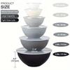6PCS/SET Salad Bowl Set with Lids - Bowls for Mixing, Serving, Baking, and Storing - Stackable Prep Bowls In Multiple Sizes Kitchen Supplies Storage