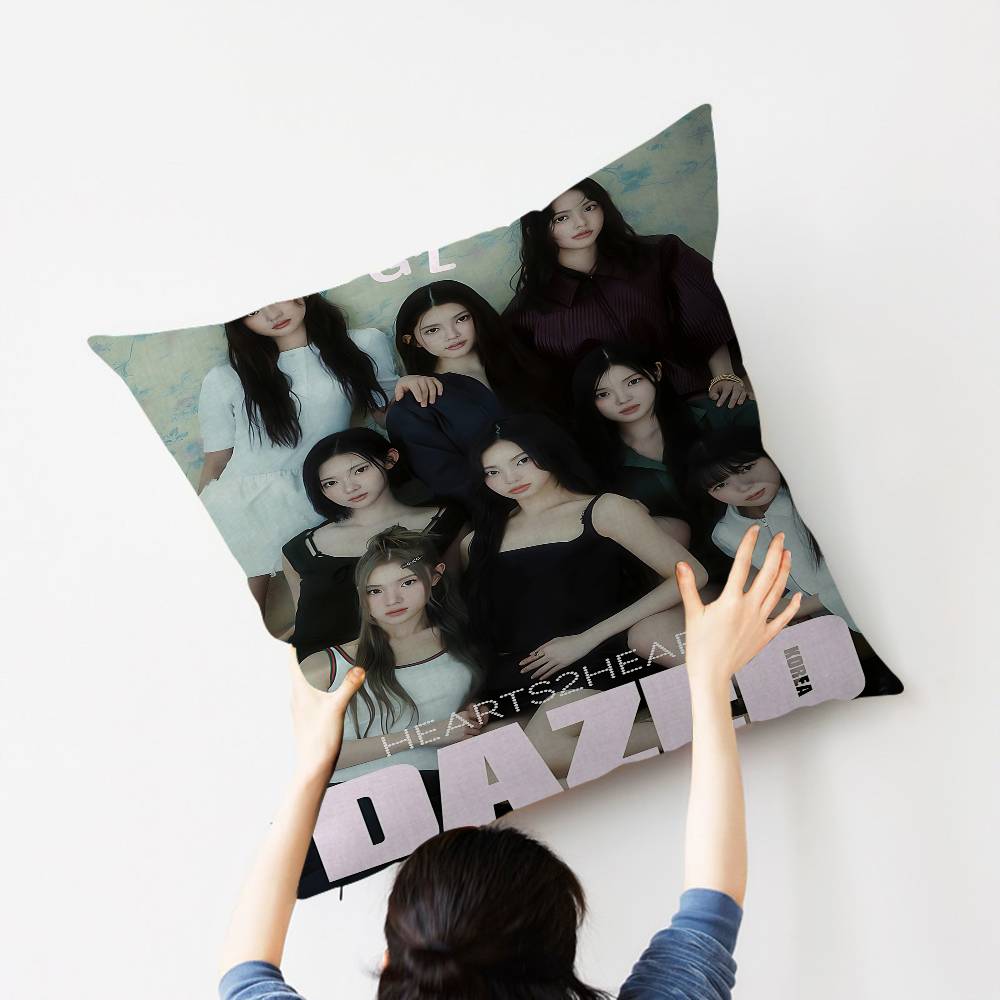 H2H H-Heart2Heart Kpop Style Pillow Anime Pillow Sofa Bed Head Pillow Cover Cushion Cover 45X45 Cm Fashion