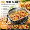 Rectangular Wire Mesh Grill Tray Cooling Rack Draining Frying Net BBQ Grill Basket  Kitchen