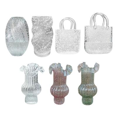 Художественные флуоресцентные стеклянные вазы мягко светящиеся в темноте контейнеры для цветов вазы для современных фермерских домов украшение домашней полки