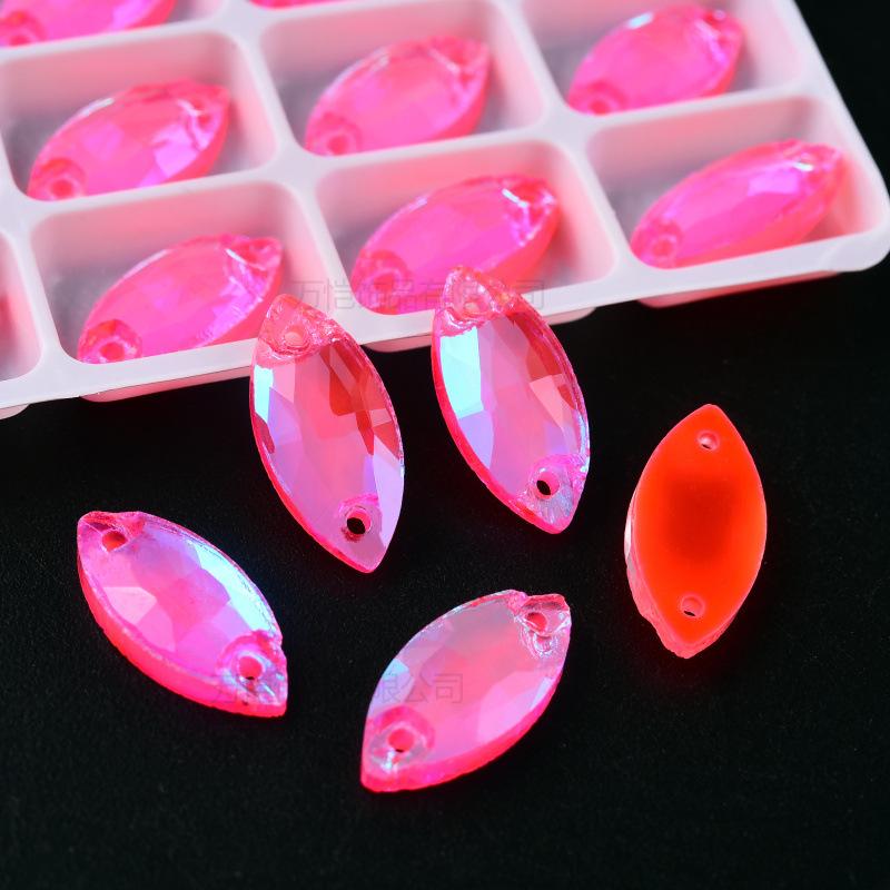 Неоновое стекло Ручная дрель для швов Оранжевый флуоресцентный, капля воды Специальная форма Спутник Плоское дно Двойное отверстие Ручная дрель для швов Камень DIY Ювелирные аксессуары