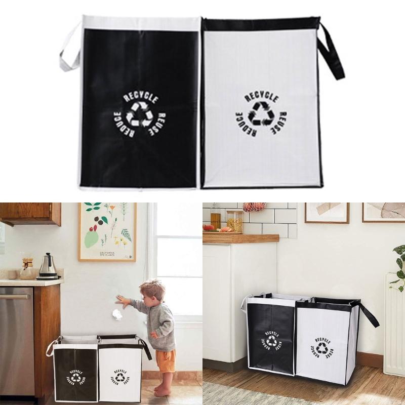 2 шт./4 шт. Компактные контейнеры для сортировки мусора для переработки, экономящие место. Идеально подходят для дома. Прочные контейнеры для сбора мусора для любой комнаты.