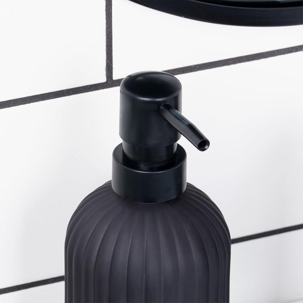 Black glass soap dispenser 400 ml