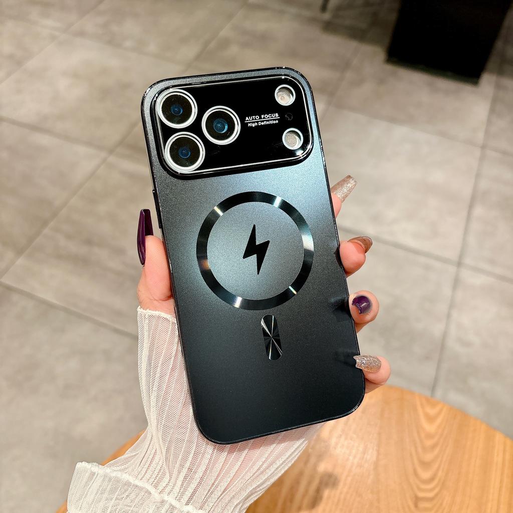 Plain Skin Friendly Electorplating Magnetic Case For iPhone 17 Pro Max 16 15 14 13 With Camera Lens Coverage Protector Tik Tok