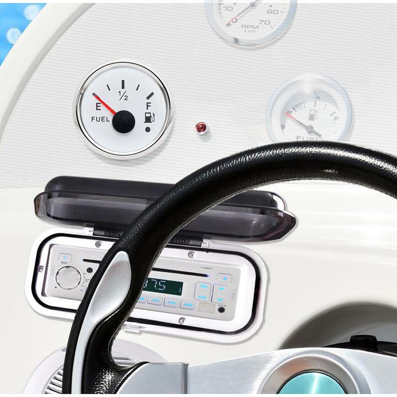 0-190ohm Fuel Level Gauge Meter 125mm 150mm 200mm 250mm 600mm Fuel Level Sensor Fuel Gauge 52MM for Marine Boat Car Truck 9-32V