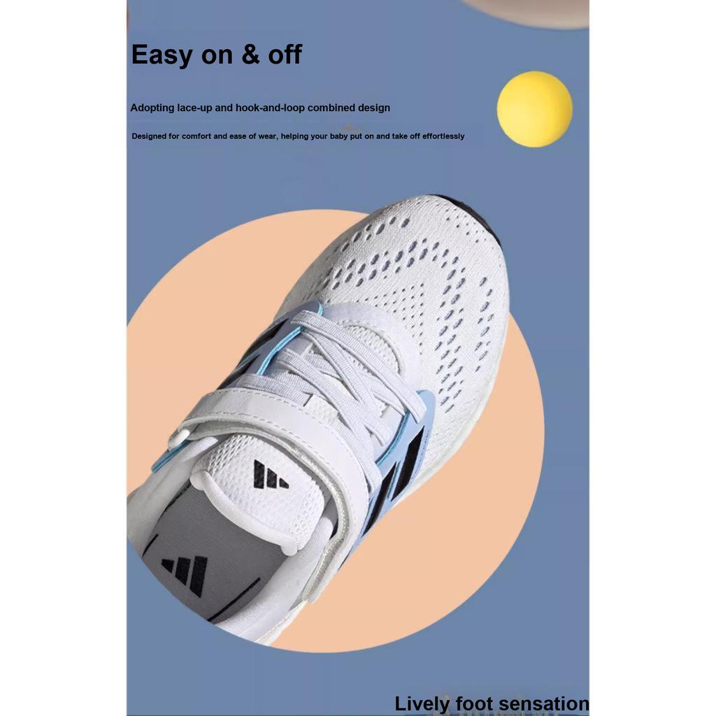 Adidas Pureboost 22 Fabric Comfortable Sports Durable Low-Top Kids Running Shoes Kids Running Shoes White Blue GZ2601