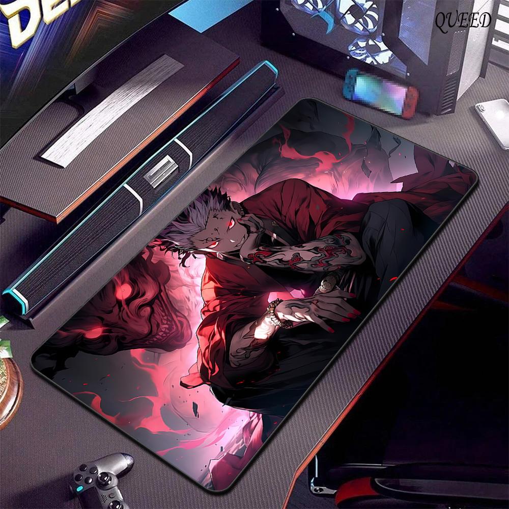 Большой игровой коврик для мыши Jujutsu Kaisen Годжо Сатору Коврик для мыши с заблокированным краем Утолщенный коврик для настольного компьютера и клавиатуры Резиновые противоскользящие коврики