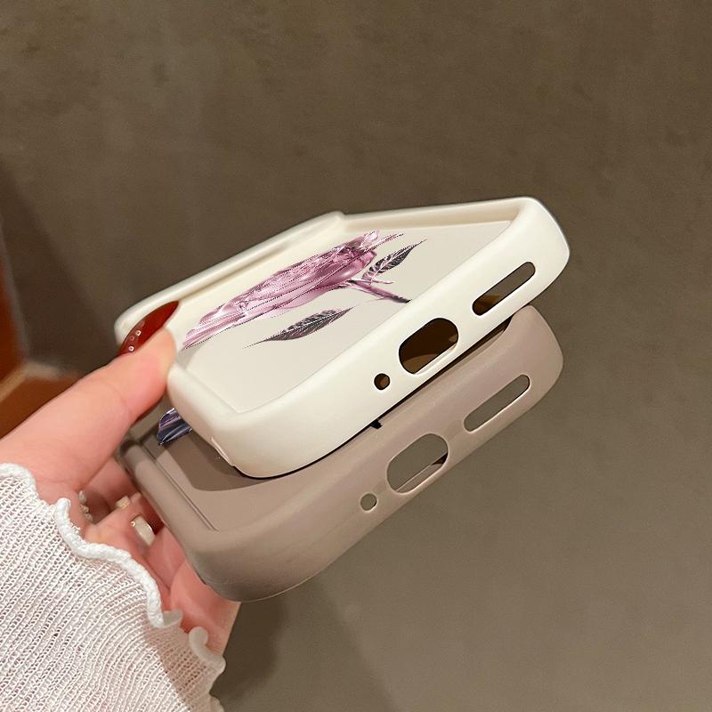 Мягкий матовый чехол TPU с узором из кристаллов роз для Google Pixel 9 Pro XL 8 Pro 8A, однотонный противоударный защитный чехол для телефона