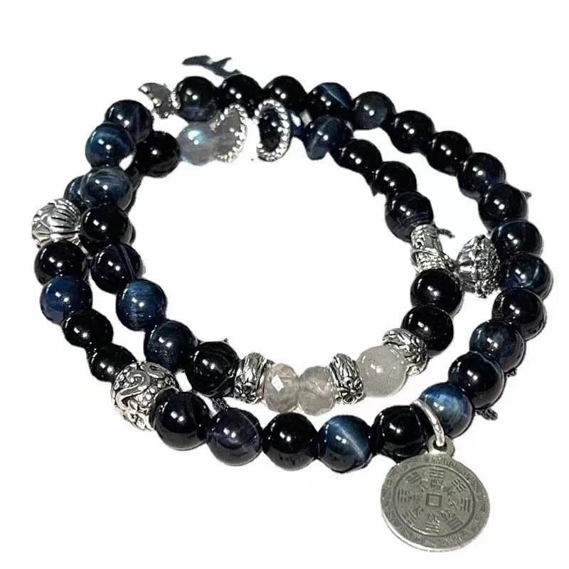 Вдохновленный браслет с двойным слоем из сплава для мужчин и женщин 2024