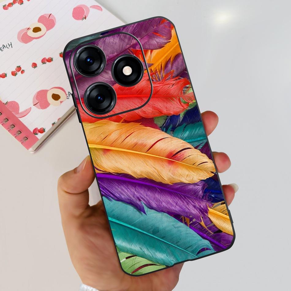 Чехол для телефона Tecno Spark 10 10C 2023 Модный Цветок Кошка Бабочка Мягкий Силикон ТПУ Чехлы Для Tecno Spark10 Spark10c KI5q KI5k