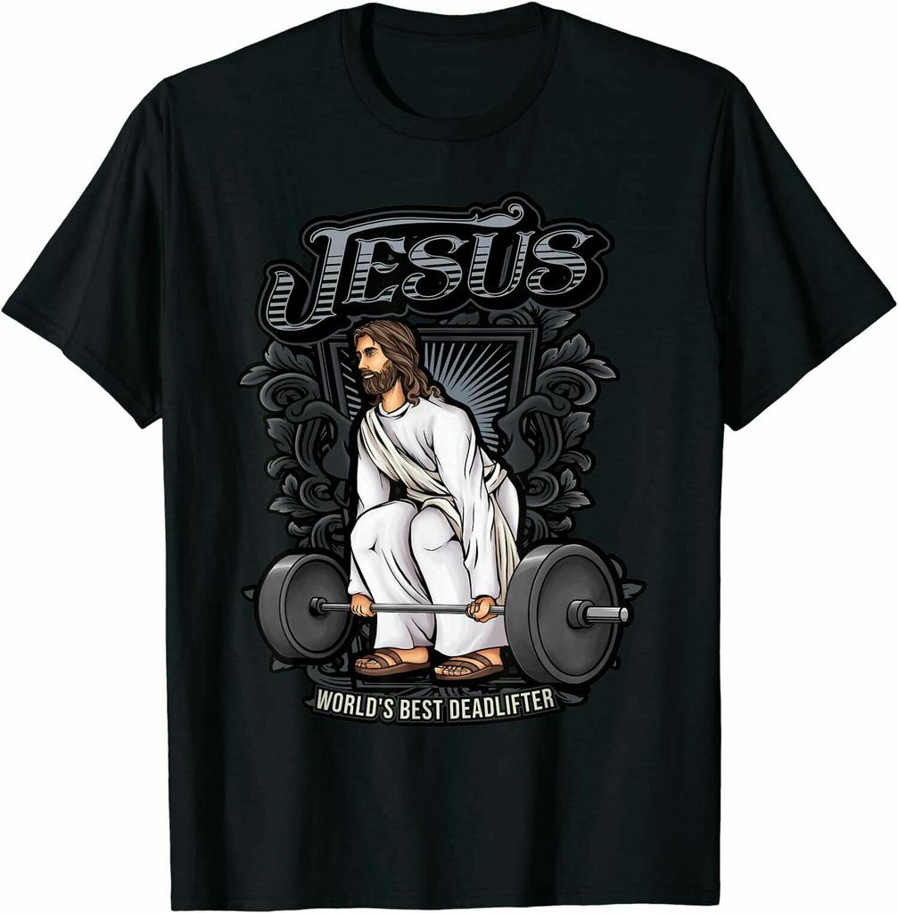 NEW LIMITED Funny Jesus Christian Weight Lifting Great Gift Idea T-Shirt S-3XL
