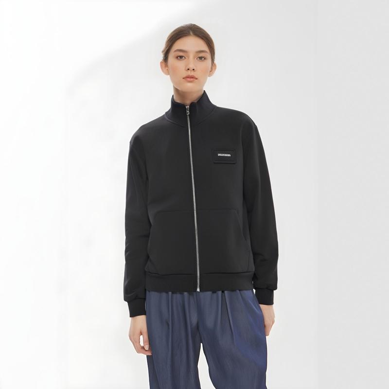 We11done Letter Logo Zipper Loose Jacket Unisex jackets Black WD-TJ3-24-827-U-BK