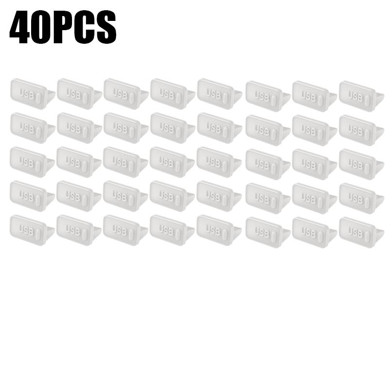 60/40/20/10PCS USB A Dust Plugs for Laptop Notebook PC USB Charging Ports Protectors Silicone Dustproof Caps Dustplug Cover2