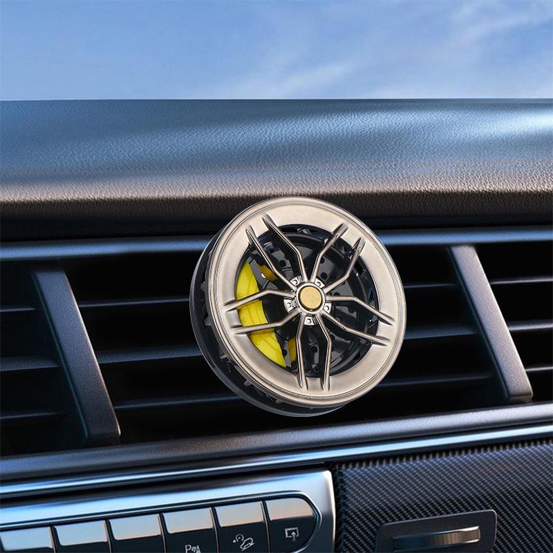 Новый автомобильный зажим для духов на вентиляционное отверстие, вращающаяся ступица колеса, ароматизатор для шин, ароматерапия, декор, освежитель воздуха, автомобильные аксессуары