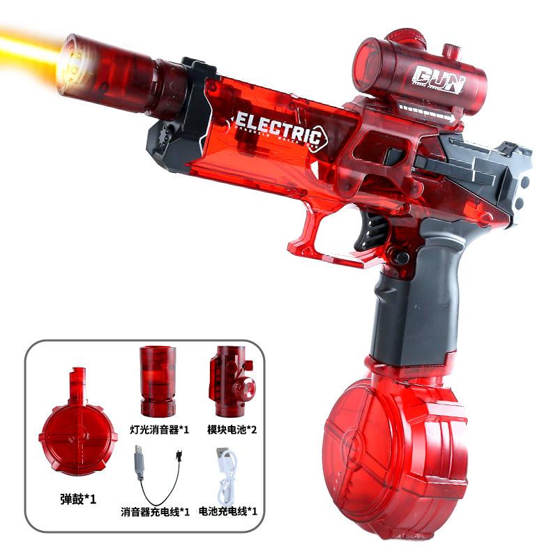 Firelight Ice Mouse Electric Continuous Fire Toy Water Gun Hand-integrated Linkage Return-to-chamber Pulse Flame Light Children's Toy