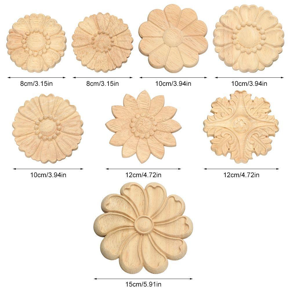 Украшение двери деревянные фигурки ремесла резьба по дереву декоративная деревянная резная угловая аппликация рамка