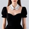 Стильный съемный воротник с мерцающими бусинами Декоративный воротник-лацкан для женщин и девушек Вечерние, деловые и повседневные выходы