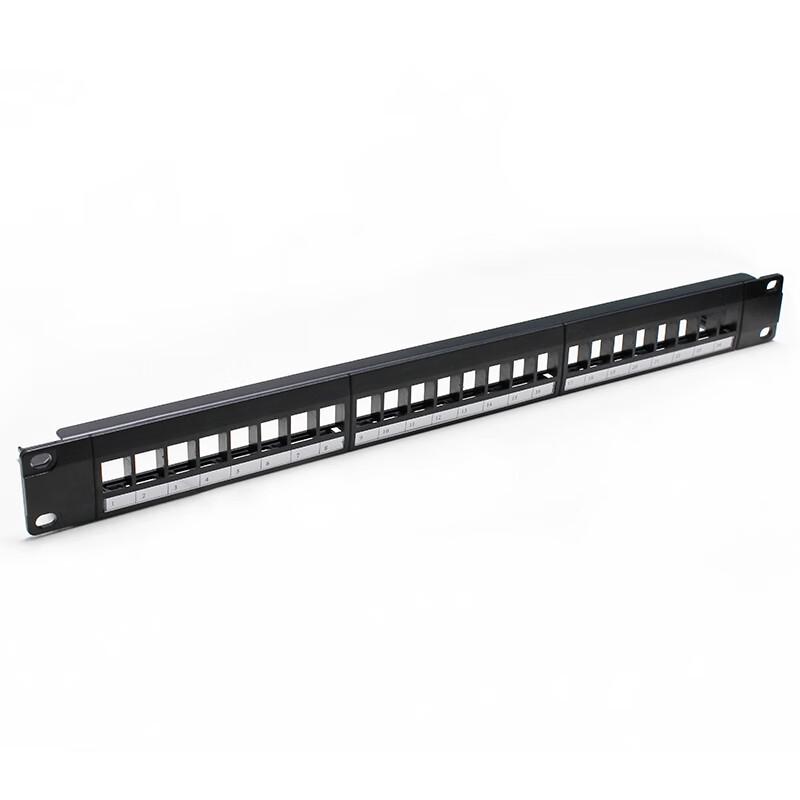HAILE 24-Port Fiber Optic Patch Panel with FC Adapters and 1U Metal Cable Management