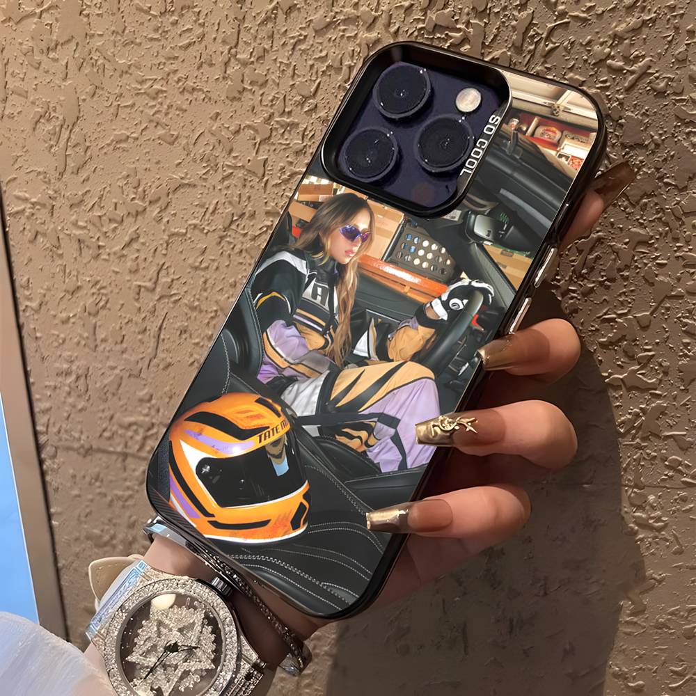 Tate Mcrae So Close To What For iPhone 17,16,15,14,13,12,11,Mini,Pro,E,SE4,XS,MAX Black Candy Matte Cover