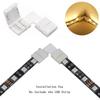 10Pcs 4Pin Corner Splitter LED Strip NO Soldering Light Connectors RGB 5050