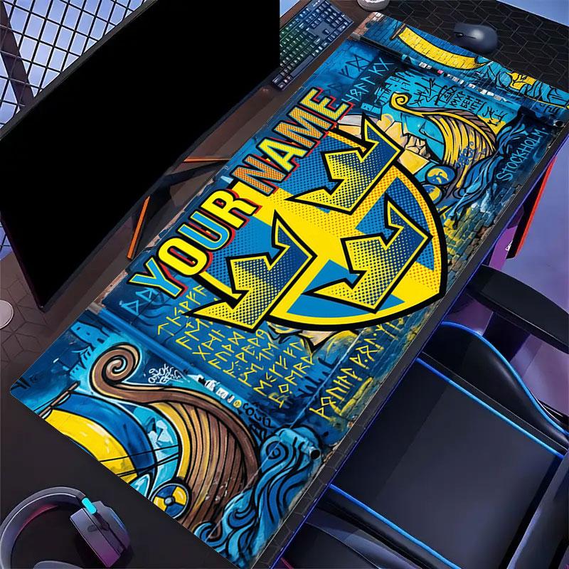 Custom Name,SvFF Mouse Pad, Large Gaming Desk Mat, Non-slip XXL Mousepad for Laptop & Tablet, Mini PC Playmat with Stitched Edges