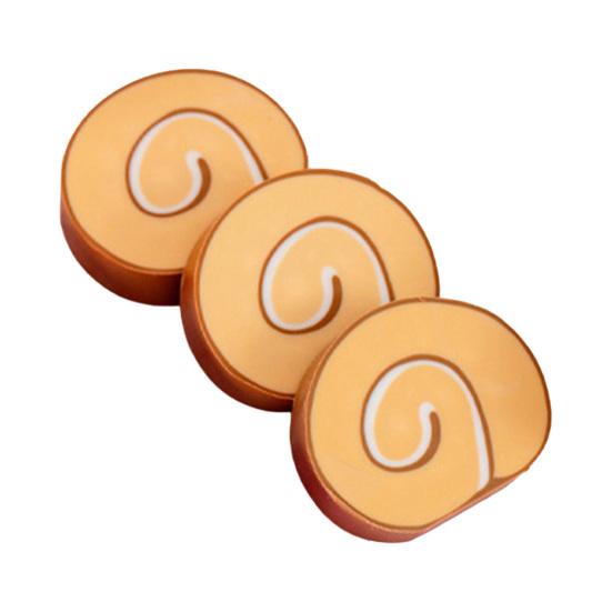 3Pcs Student Erasers Realistic Dessert Shape No Damage Paper Erasers with Independent Box Design Kids School