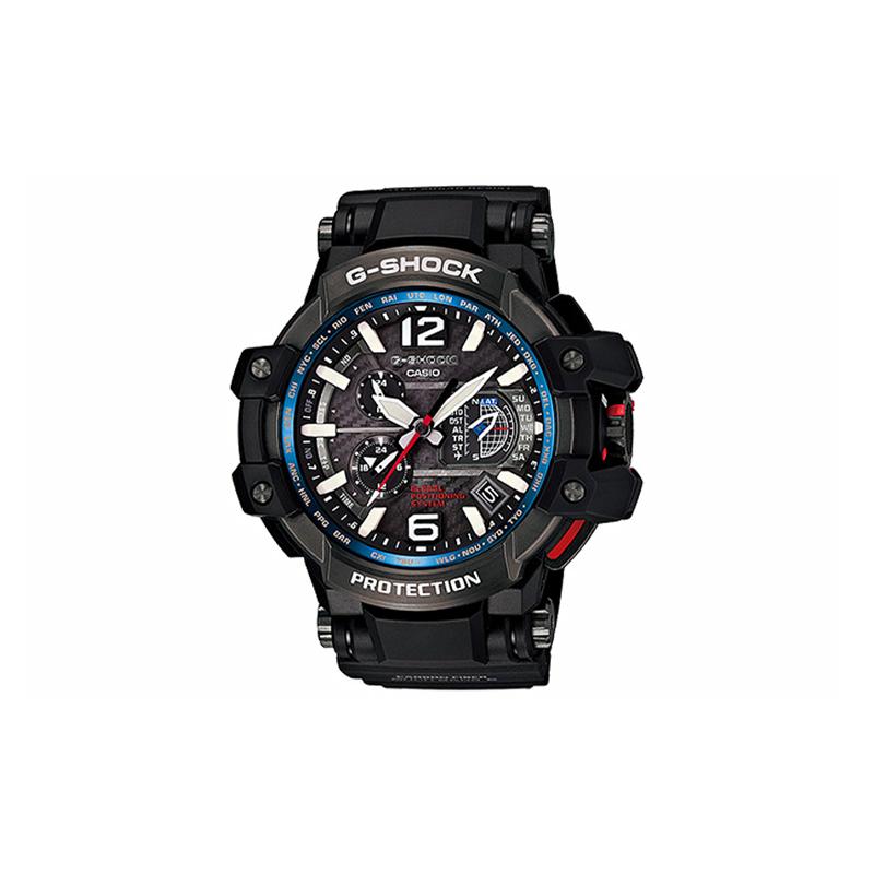 Casio Солнечный кварцевый механизм Ремешок из смолы Японские и корейские часы Мужские часы Серый циферблат GPW-1000-1AER