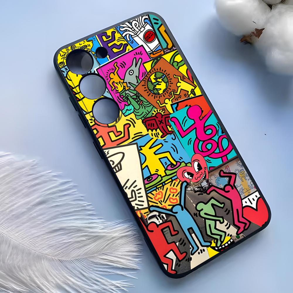 Чехол для телефона Artist K-H-haring для Samsung S25 Ultra S24 S23 S 22 S21 S20 Plus S23 S24 Fe Galaxy A54 A53 A34 A25 A16 A14 A13Чехол