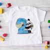 Childrens Birthday Number 19 Panda Animal Cartoon Shirt Tshirt Boys and Girls Birthday Gift Baby Clothes 19 Years Old
