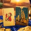 9*6см Коллекция Дубая: 54 карты для игры Премиум с золотым тиснением, водонепроницаемые - Элегантная колода для покера в стиле арабеск