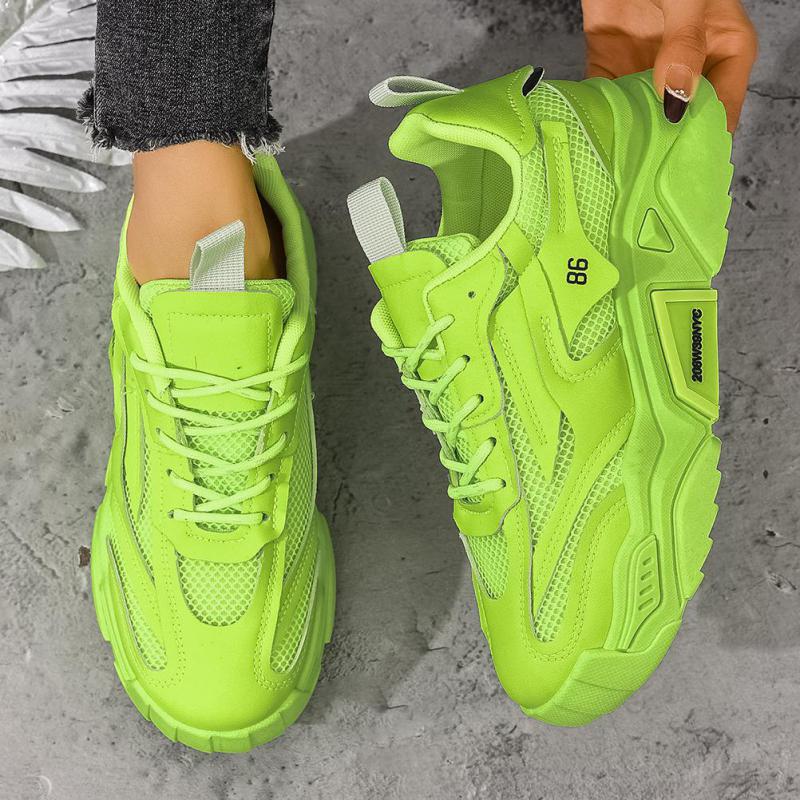 Fashion Spring Purple Platform Sneakers Thick Sole Sports Shoes Mesh Breathable Casual Sneakers Women Shoes Slip-on Ladies Sneakers