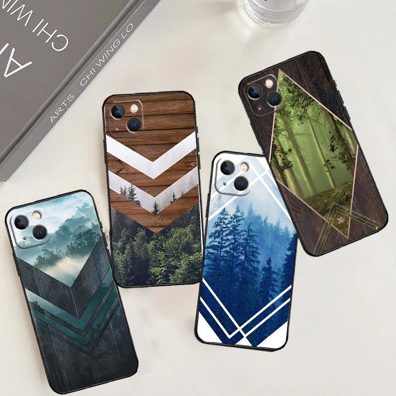 Forest Geometry Wood Nature Case For Samsung Galaxy S25 S26 Ultra S21 S22 S20 S23 S24 Ultra S10 Plus S25 FE Cover Funda