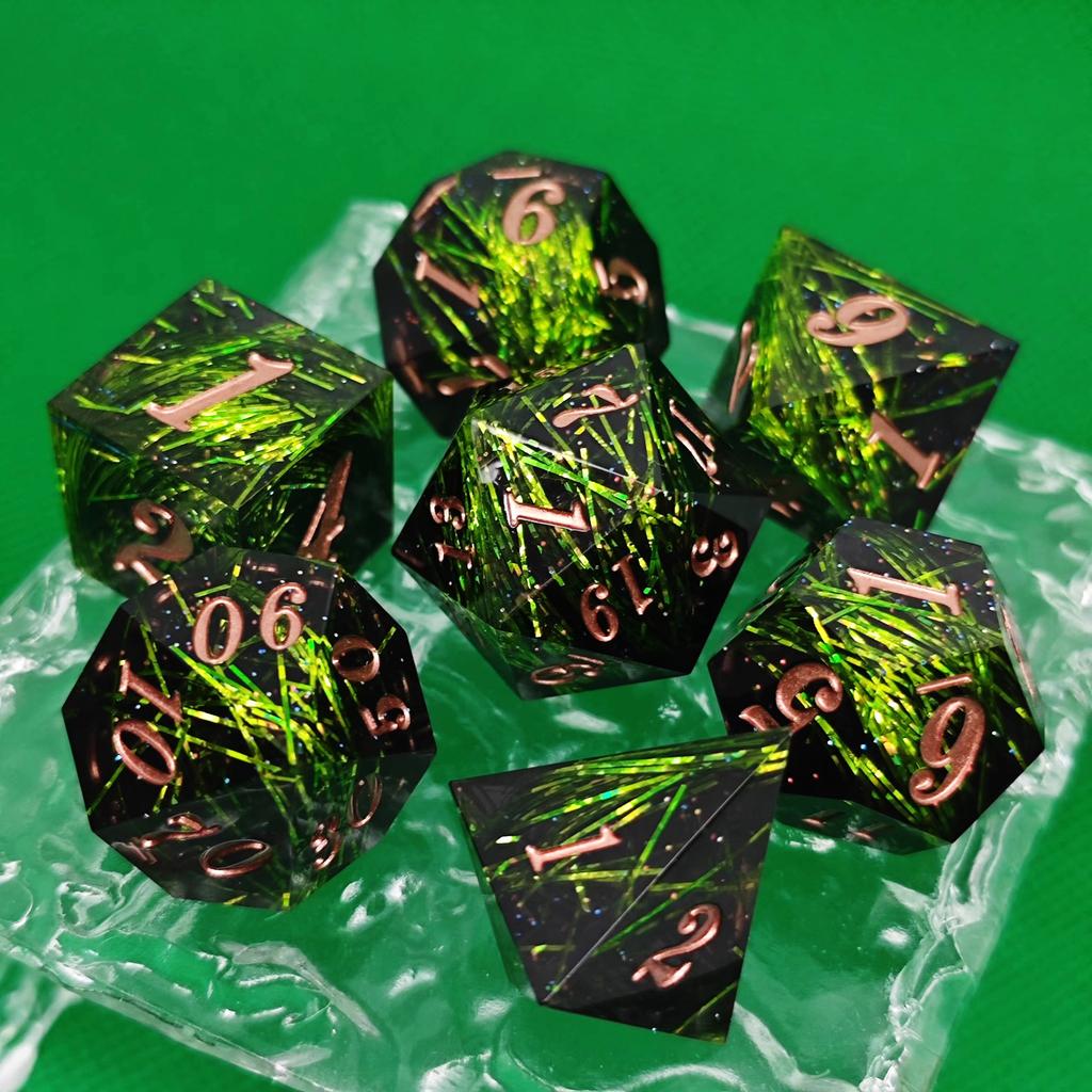 Resin DND Dice RPG Dices for Dungeon and Dragons Game Polyhedral Dice Set for Party