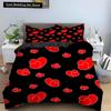 Love Heart Pattern King Queen Duvet Cover Women Heart-shaped Print Bedding Set Red Black Quilt Cover Polyester Comforter Cover