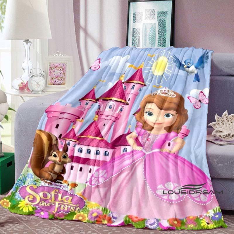 Disney Sofia The First Cartoon Soft and Fluffy Blanket, Suitable for Children and Adults, Can Be Used As A Sofa Blanket.