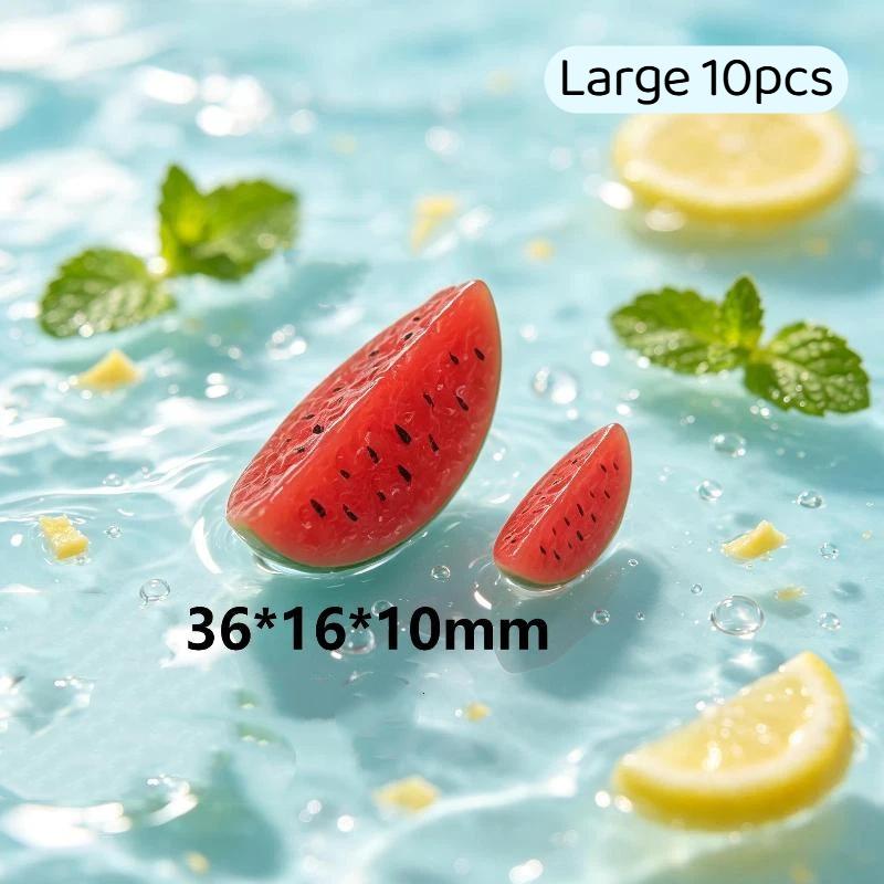 Dollhouse Mini Resin Fruit Slices 10Pcs Realistic Food Props for Doll House Decor Kids Birthday Gifts