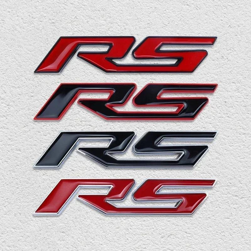 3D Metal Red Black Logo RS Emblem Letters Car Badge Trunk Decal For Chevrolet Chevy Blazer Onix Sonic RS Stikcer Accessories CI5