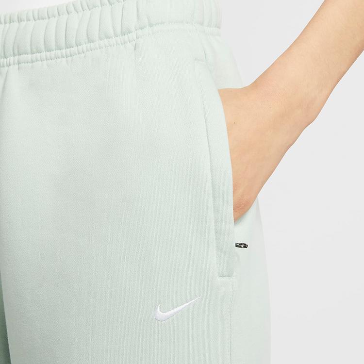 Nike Logo Fleece Cuffed Casual Sports Pants Women Pants Frosted-Light-Green DA2255-321